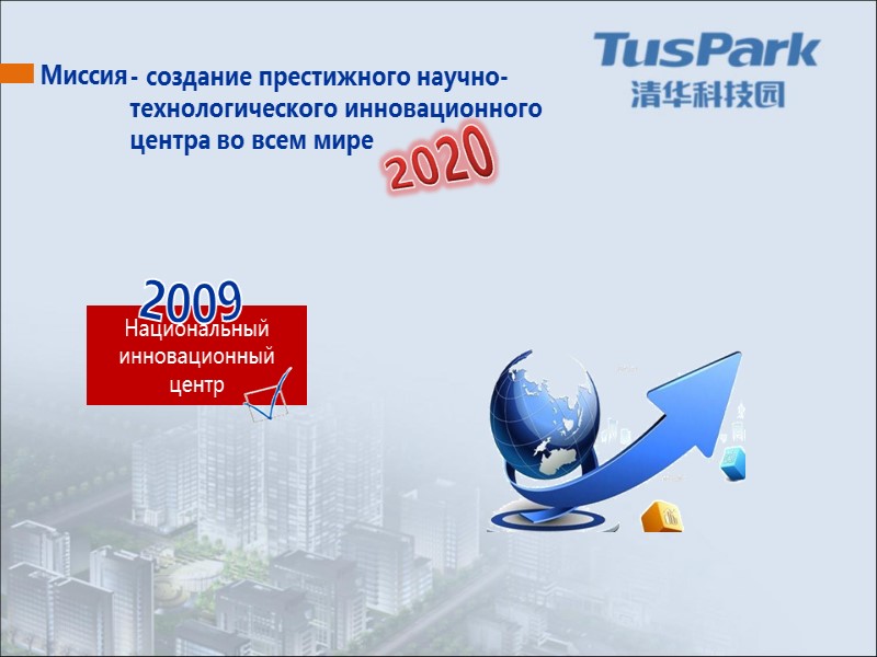 Миссия - создание престижного научно-технологического инновационного центра во всем мире Национальный инновационный центр 2009
